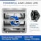 Ipower 7 Inch Shutter Exhaust Fan Aluminum+ fan speed controller + Disposal Power Cord Kit2 Pack, 2PK HIFANXEXHAUST7CTBX2 - alternate 3